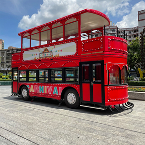 大型复古双层巴士餐车移动酒吧餐厅售货车商业美陈奶茶咖啡车定制