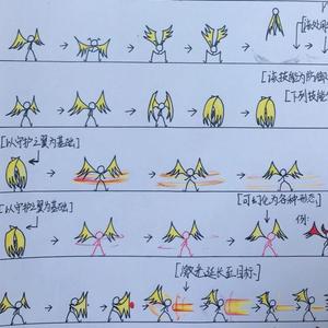 翻纸画空白连环画纸手翻画火柴人格斗动画表白翻页分镜作业本教程