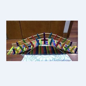 冰棒棍手工diy制作桥模型木条木棒桥梁吊桥儿童雪糕棒小桥材料包