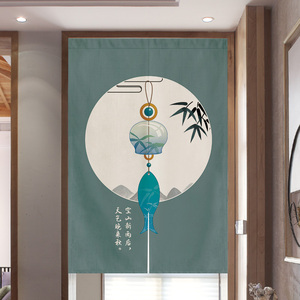 中式门帘卫生间厕所隔断半帘饭店包间装饰半帘卡座遮挡半截布帘子