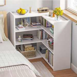 床边书架转角落地书柜卧室简易收纳墙角储物柜床头小型多层置物架