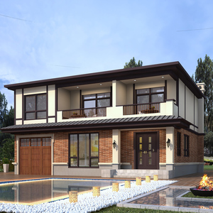 新品新3农村民房设计别墅图纸x二建房子真房网红现代6款小洋房自