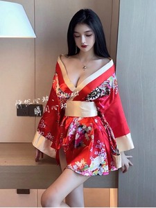 日系和服器情内衣旗袍开叉女床上日式性感制服套装角色扮演cos