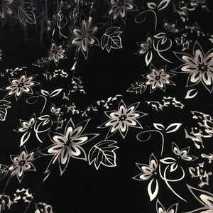 丝绒烧花真丝面料