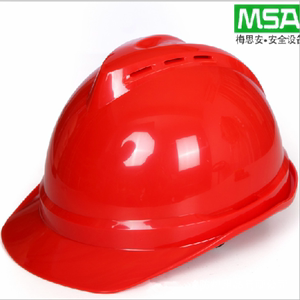 MAS梅思安透气豪华型安全帽超爱戴标准型黄色ABS头盔建筑工防砸帽