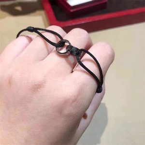 cartier/卡地亚 经典款love手链18k金陶瓷镶钻双环男女情侣手绳