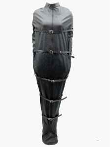 320人付款淘宝新款 拘束带单手套木乃伊自缚全包衣服皮