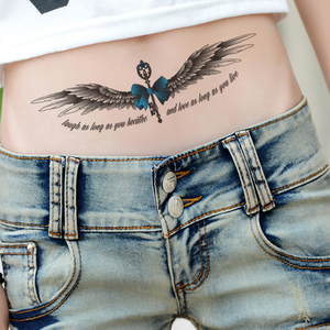 肚子纹身贴遮盖妊娠纹大图遮疤痕剖腹产防水持久仿真ins风网红