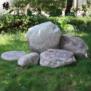 景观展厅装饰白色仿真空心石头造形造景花艺假山假石头道具8人付款22