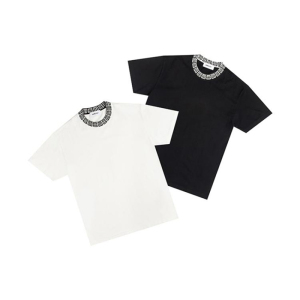 日本品牌 ambush春夏轻奢小众设计师半高领花纹短袖t恤男overflow