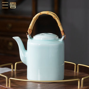 景德镇瓷器茶壶大容量凉水壶大号影青瓷冷水壶热水壶商用陶瓷餐具