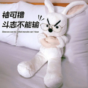 同款爆款奋斗兔陪伴玩偶可爱兔子毛绒玩具公仔生日女朋友礼物情侣