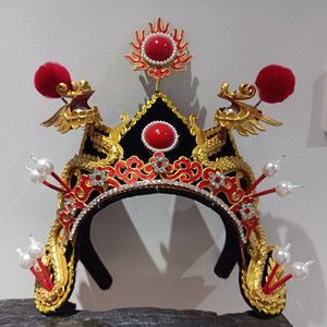 龙头五佛冠 变脸头盔 定制精品 手工道具 舞台魔术