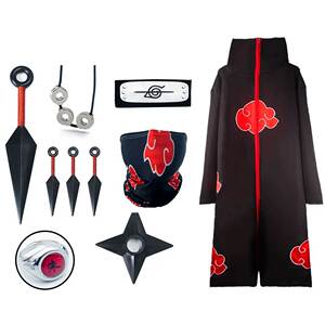 宇智波带土cos服晓组织阿飞衣服斑团扇武器面具cospaly男6人付款39