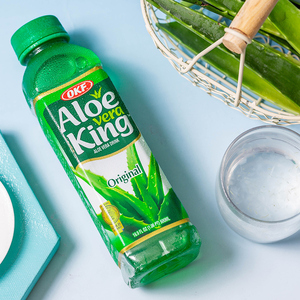 okf韩国进口宽口芦荟饮料500ml*4瓶 火锅烧烤伴侣家庭聚餐