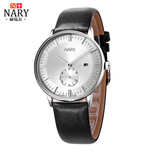 nary/耐瑞 品牌直销复古简约夜光防水石英表男士手表礼品1908