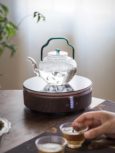 明信唐日式手作耐热玻璃提梁泡茶壶过滤电陶炉耐热高温煮茶壶茶具