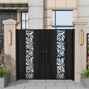别墅围墙大门庭院门推拉门户外自建房四开大门乡村庭院折叠门