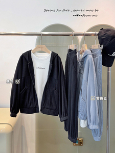 辰辰妈男童店男童装春季儿童压褶时髦套装小童宝宝连帽外套长裤两