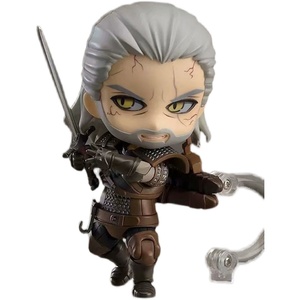 q版杰洛特手办 粘土人 s白狼 猎魔人 巫师3 gay骆驼人偶模型摆件