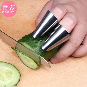切菜护手器不锈钢护指器护手防切手套手指套厨房工具防止切手神器
