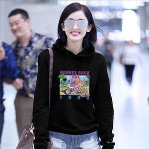 古力娜扎明星同款lisa卫衣女连帽秋冬宽松加绒bf慵懒风圆领上衣潮