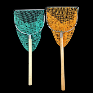 木柄不锈钢双圈抄网细眼网兜卖鱼海鲜餐馆鱼捞鱼网抄捞虾螃蟹赶海