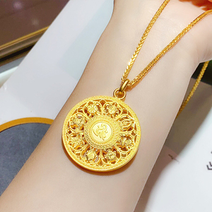 八宝罗盘黄金吊坠男
