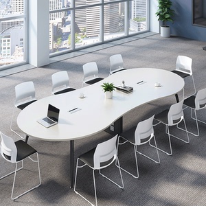 上海小型会议桌长桌 创意8字型简约现代培训桌洽谈桌椅组合