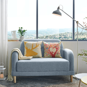 大森林家具北欧布艺沙发小户型位人两人二人发人双单人y简易沙三c