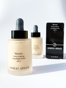 阿玛尼Amani 哑光小滴管粉底液Maestro绝版停产2号色混油皮肤中性