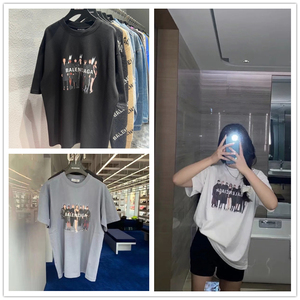 balenciaga/巴黎世家 20ss新款 胸前人像乐队 男女圆领短袖t恤tee