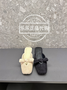 CHARLES&KEITH2024小CK1-70920141淑女方头平底绒面蝴蝶结穆勒鞋