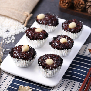 阿诺黑糯米糕360g12个黑米糕黑糯米饭整箱商用可批发餐饮酒店饭店