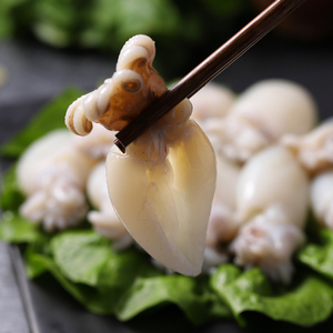 火锅墨鱼仔200g无内脏无籽海鲜水产鲜活冷冻全籽乌贼八爪鱼海兔子