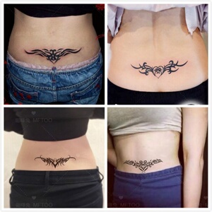 锁骨纹身贴防水女翅膀