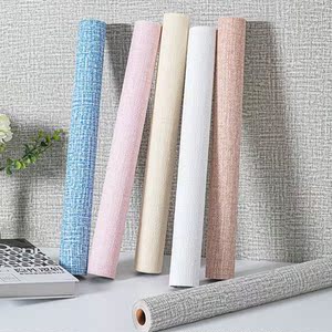 墙面贴板亚麻墙纸自粘防水防潮防霉墙布3d立体壁纸温馨翻新墙贴纸