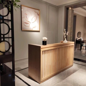 中式吧台收银台养生馆餐厅接待台民宿前台美容院茶馆酒店日式前台