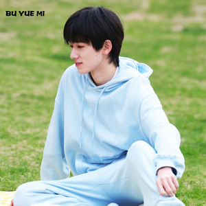 时代少年团联名宋亚轩同款连帽衫克莱因蓝卫衣严浩翔马嘉祺衣服