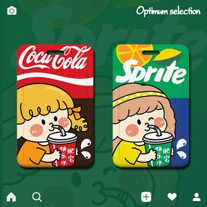 可口可乐雪碧创意图案饭卡卡套ins风沙雕治愈系日系女生学生校园卡