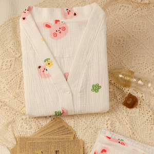 孕妇睡衣春秋纯棉纱布月子服7月份产后8月份夏季薄款5哺乳6三四女