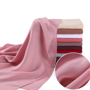 马来西亚纯色透气百搭复合丝绒厚实雪纺长巾包头巾女披肩围巾纱巾