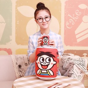 适用于可爱创意仿真吃货零食抱枕旺仔牛奶玩偶公仔毛绒玩具搞笑生