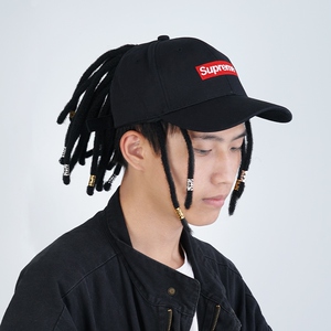 脏辫帽子男嘻哈帽街头说唱雷鬼演出假发套女直接戴套装嘻哈风发饰