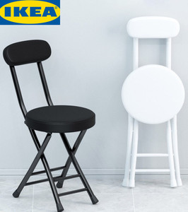 IKEA宜家乐餐桌椅子凳子简易家用折叠椅简约板凳马扎带靠背凳高凳