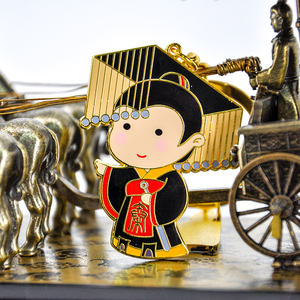 兵马俑文创钥匙扣挂件秦始皇创意卡通可爱原创设计西安旅游纪念品