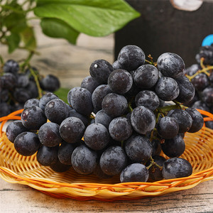 乐鲜果园智利玫瑰香无籽黑提2斤超甜进口品种提子葡萄当季时令水