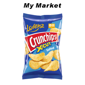 lorenz crunchips salted 劳仑兹x-酷切原味薯片(膨化食品)75g*25
