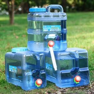 带水龙头水桶户外方桶储水家用蓄接水箱车载pc食品级塑料空桶带盖