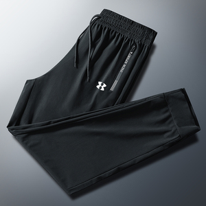 安德玛运动裤男士夏季薄款冰丝速干裤直筒跑步休闲裤宽松男裤束脚